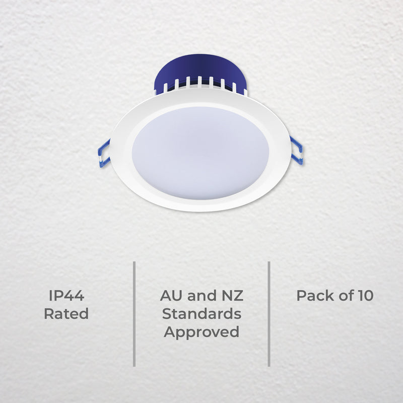 DETA 7W Tri-Colour Dimmable LED Downlight - 10 pack