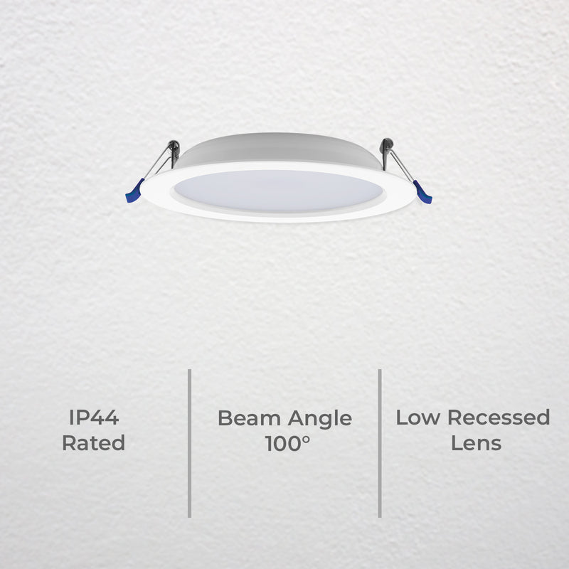 DETA X8 Series 120mm MultiPower Tri-Colour High Efficacy Dimmable LED Downlight