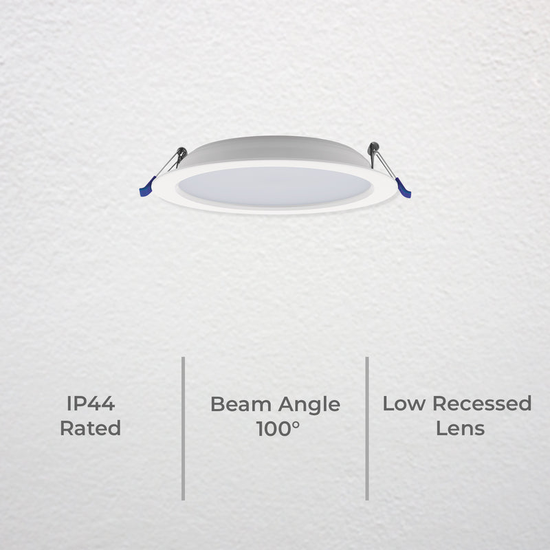 DETA X8 Series 160mm MultiPower Tri-Colour High Efficacy Dimmable LED Downlight