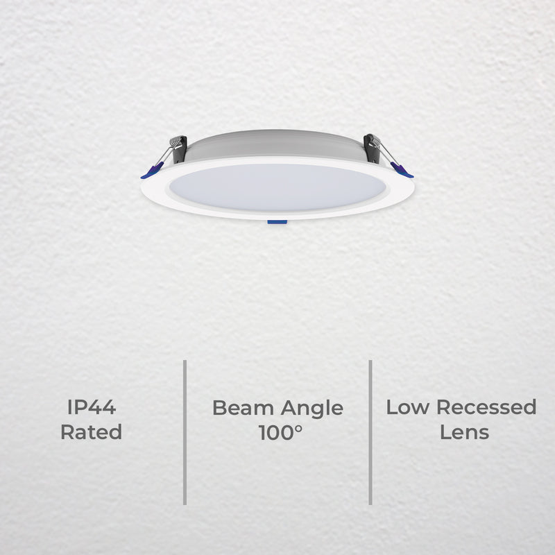 DETA X8 Series 200mm MultiPower Tri-Colour High Efficacy Dimmable LED Downlight