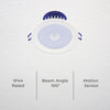 DETA 92mm Multi-Power Tri-Colour Non-Dimmable PIR Sensor LED Downlight