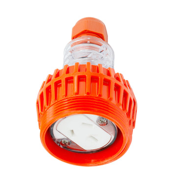 DETA 10A Industrial 3 Pin Flat Straight Socket