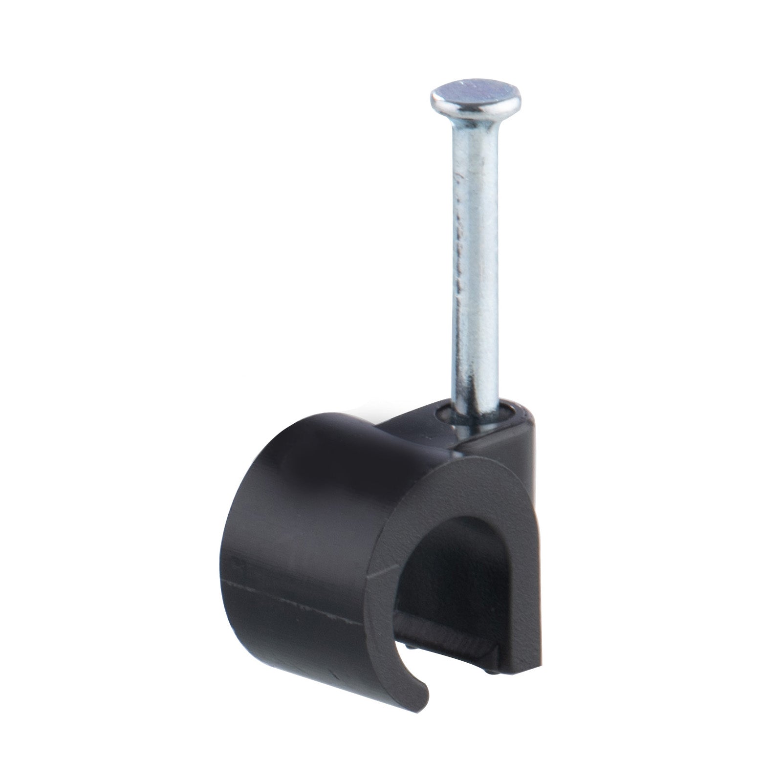 DETA 10mm Black Hook Cable Clips - 20 Pack