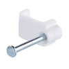 DETA 10mm White Flat Cable Clips - 500 Pack