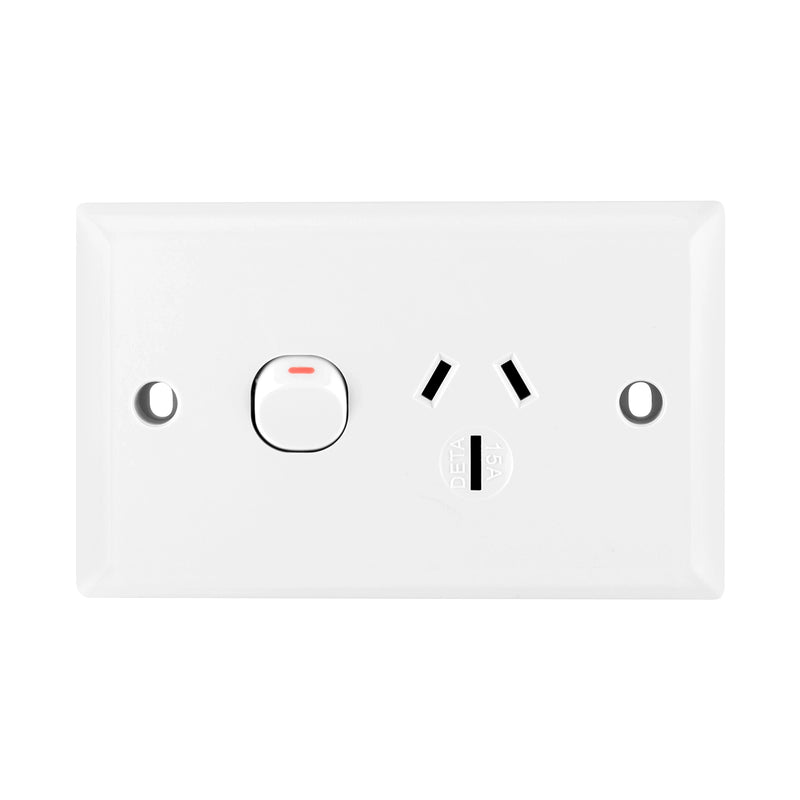 DETA 15Amp Solid Plate Single PowerPoint
