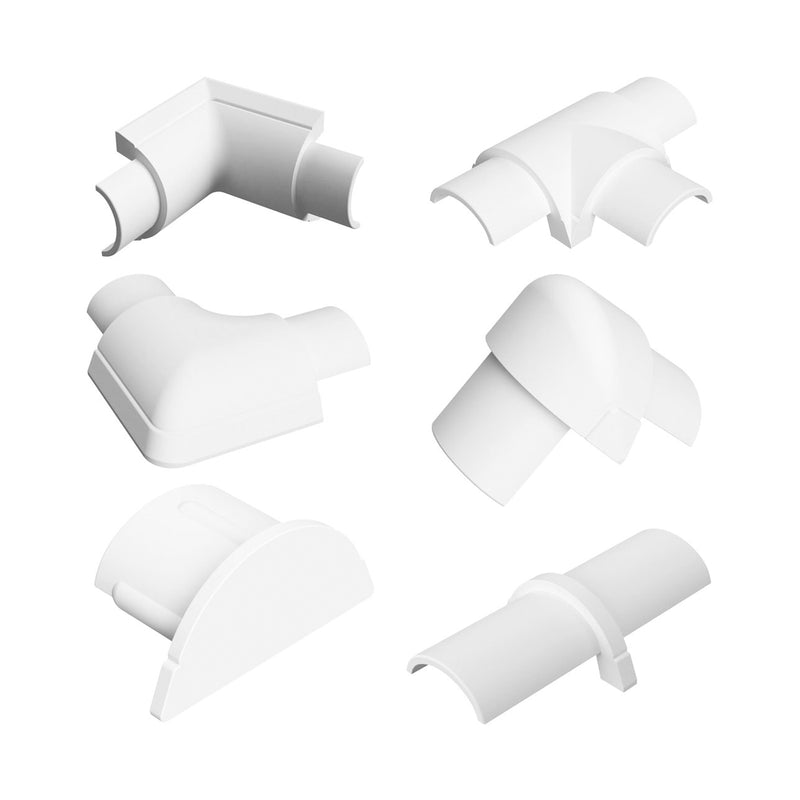 DETA 16 x 8mm Cable Cover Accessory Kit - 13 Pack