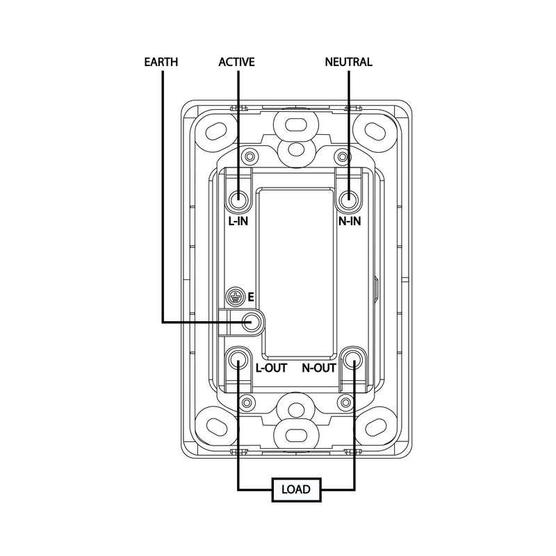 DETA 20A RCD Protected Safety Wall Switch