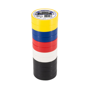 DETA 20m Insulation PVC Tape 18mm - 12 assorted pcs