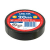 DETA 20m x 18mm Black Flame Retardant PVC Tape