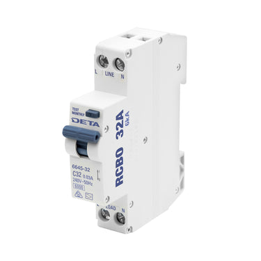 DETA 32A Residual Circuit Breaker with Overload Protection