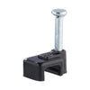 DETA 5mm Black Flat Cable Clips - 20 Pack