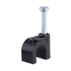 DETA 6mm Black Round Cable Clips - 20 Pack