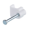DETA 7mm White Flat Cable Clips - 100 Pack