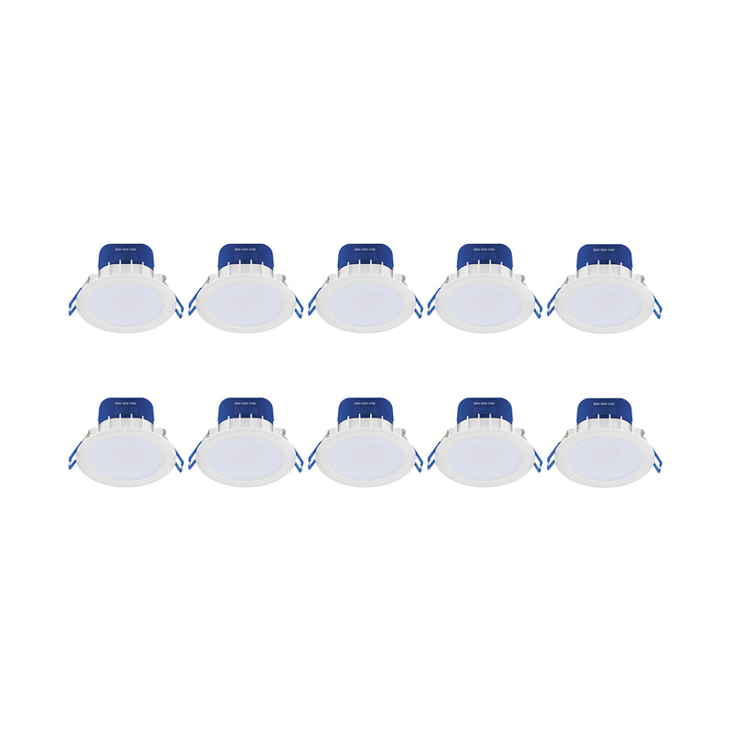 DETA 9W Tri-Colour Dimmable LED Downlight - 10 pack