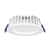 DETA 9W Tri-Colour Dimmable LED Downlight - White Metal Fascia & Low Recessed Lens Design