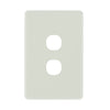 DETA Antique White S-Line 2 Gang Switch Cover Plate
