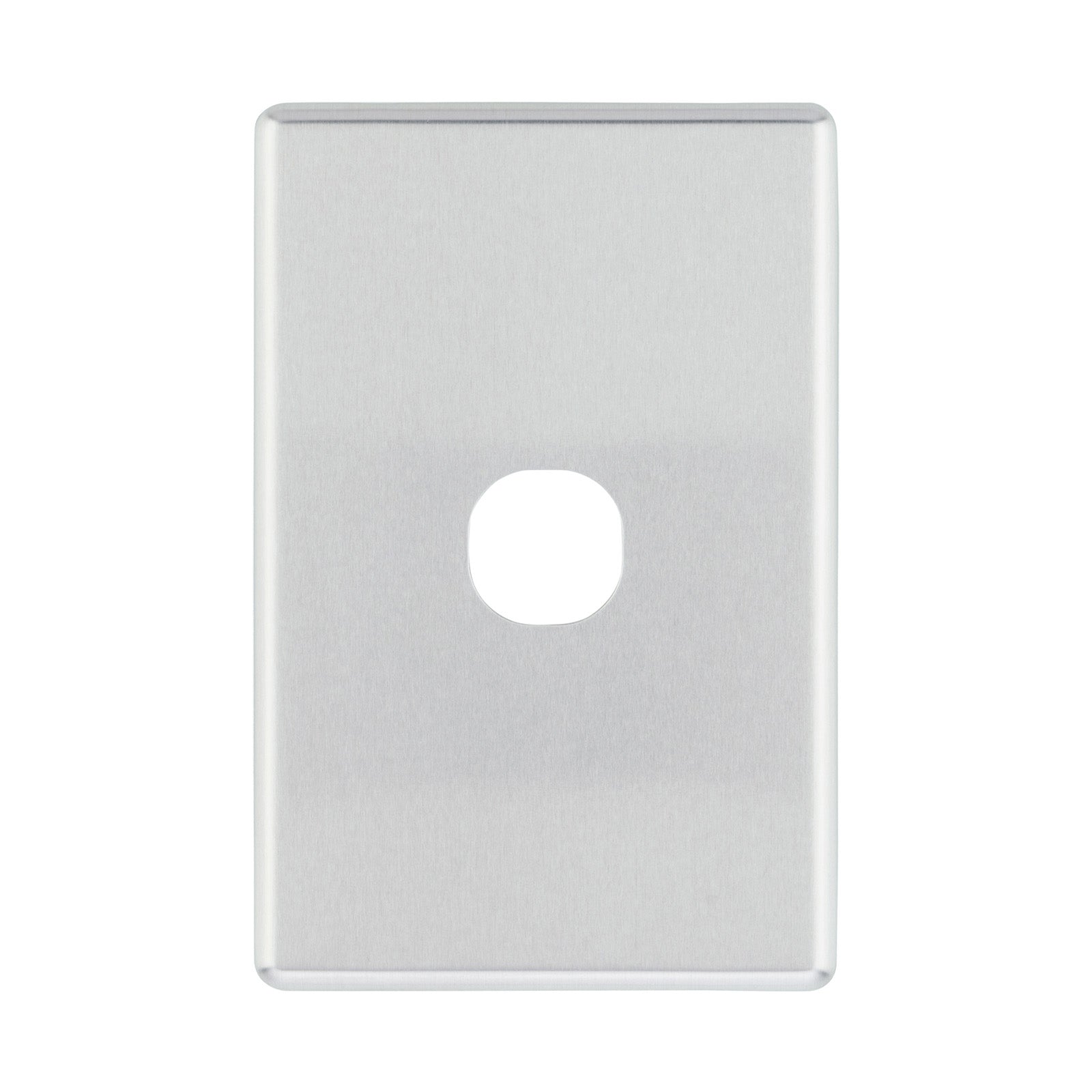 DETA Brushed Aluminium S-Line 1 Gang Switch Cover Plate