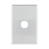DETA Brushed Aluminium S-Line 1 Gang Switch Cover Plate