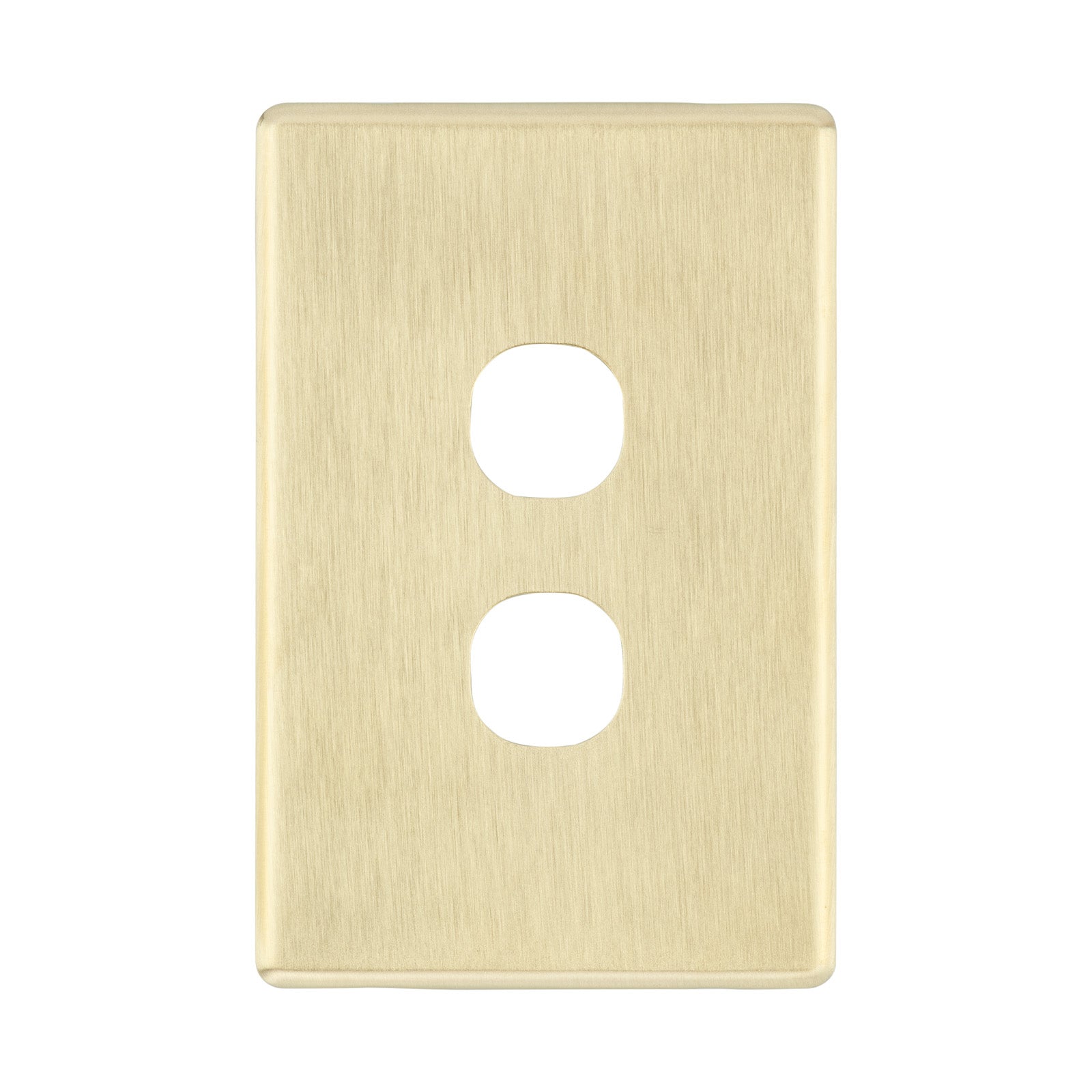 DETA Brushed Gold Finish S-Line 2 Gang Switch Cover Plate