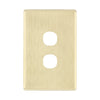 DETA Brushed Gold Finish S-Line 2 Gang Switch Cover Plate