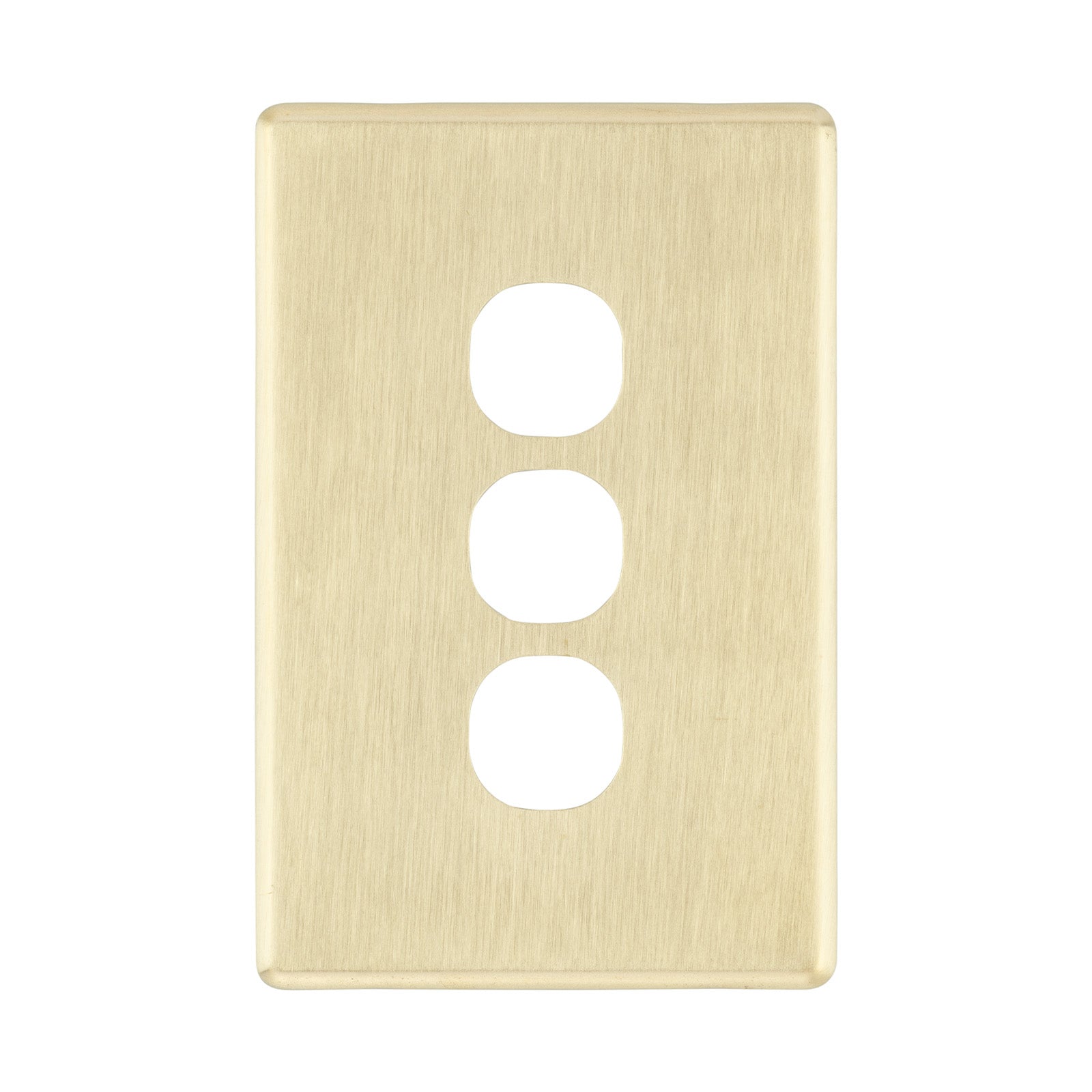 DETA Brushed Gold Finish S-Line 3 Gang Switch Cover Plate