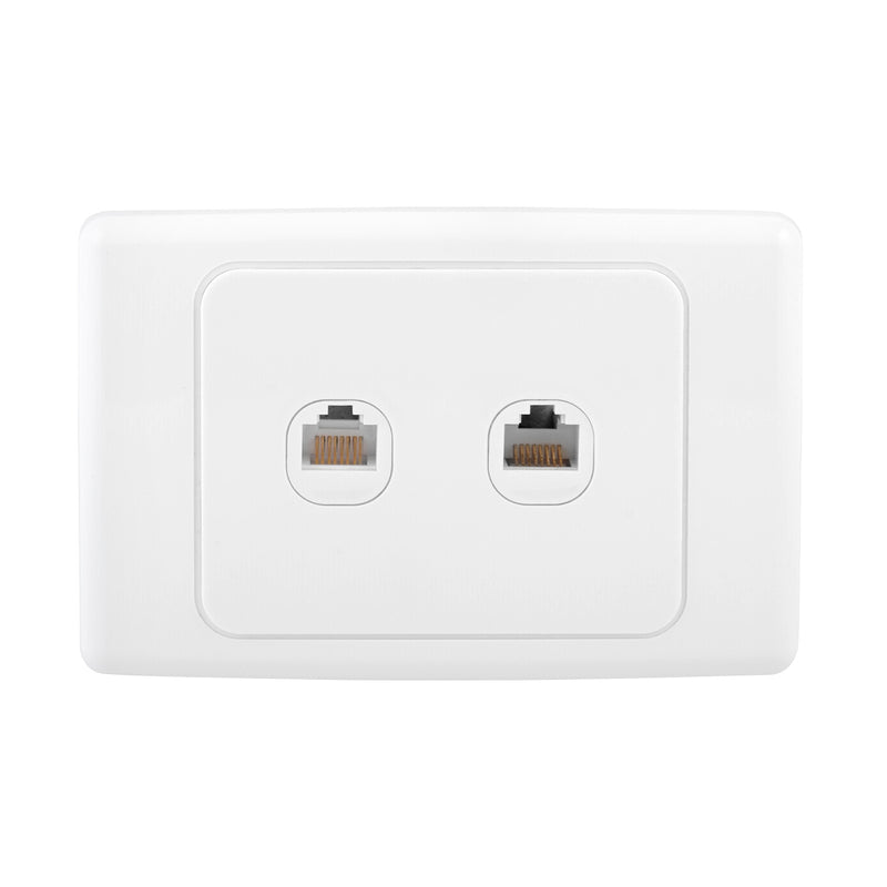 DETA Cat 6 Double Ethernet RJ45 Outlet