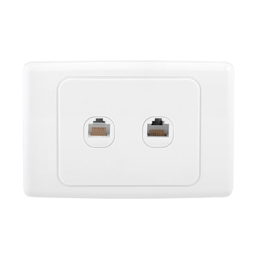 DETA Cat 6 Double Ethernet RJ45 Outlet
