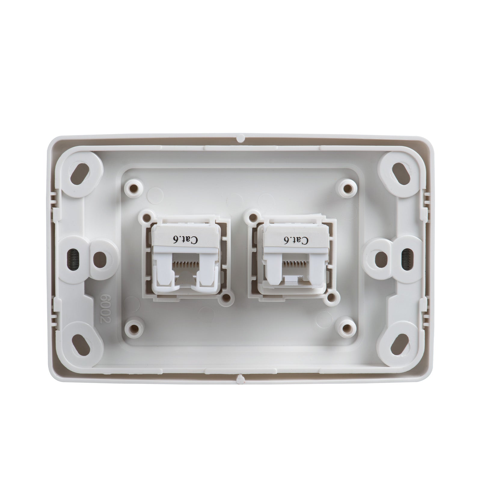 DETA Cat 6 Double Ethernet RJ45 Outlet