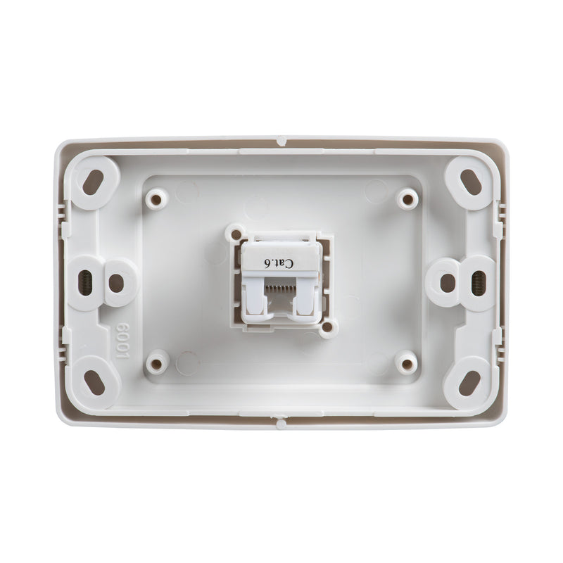 DETA Cat 6 Single Ethernet RJ45 Outlet