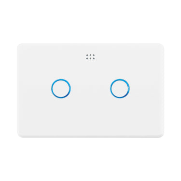 DETA Gloss White Grid Connect Smart Double Gang Touch Light Switch