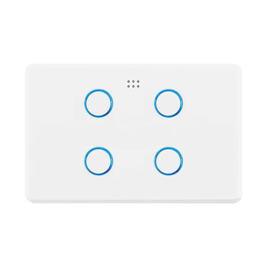 DETA Gloss White Grid Connect Smart Quad Gang Touch Light Switch