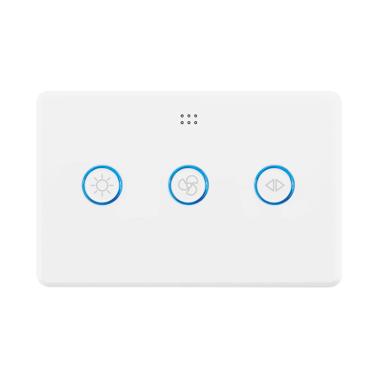 DETA Gloss White Grid Connect Smart Single Fan Speed Controller with Touch Light Switch