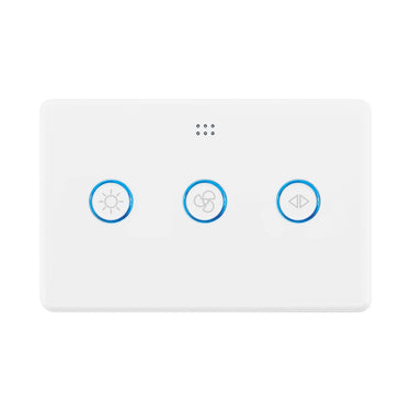 DETA Gloss White Grid Connect Smart Single Fan Speed Controller with Touch Light Switch