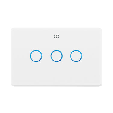 DETA Gloss White Grid Connect Smart Triple Gang Touch Light Switch