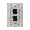 DETA Gloss White S-Line Double Vertical Wall Switch