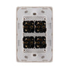 DETA Gloss White S-Line Quad Vertical Wall Switch