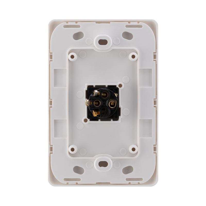 DETA Gloss White S-Line Single Vertical Wall Switch