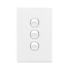 DETA Gloss White S-Line Triple Vertical Wall Switch
