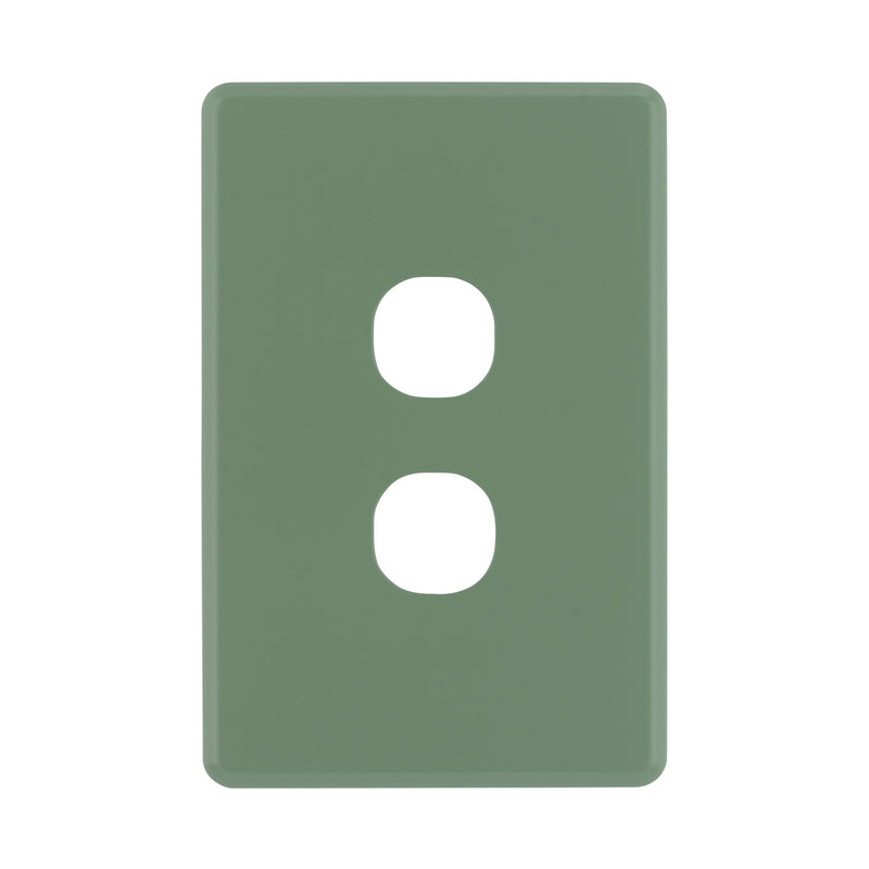 DETA Jade Green S-Line 2 Gang Switch Cover Plate
