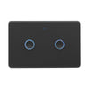 DETA Matte Black Grid Connect Smart Double Gang Touch Light Switch