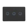 DETA Matte Black Grid Connect Smart Single Fan Speed Controller with Touch Light Switch