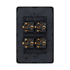 DETA Matte Black S-Line Quad Vertical Wall Switch