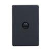 DETA Matte Black S-Line Single Vertical Wall Switch