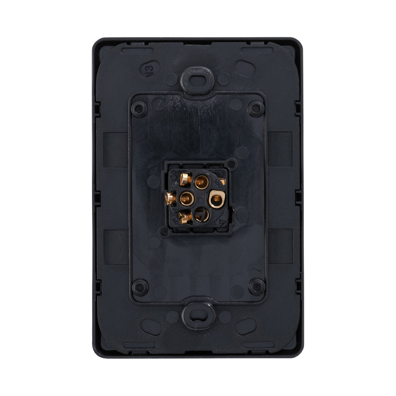 DETA Matte Black S-Line Single Vertical Wall Switch