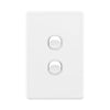 DETA Matte White S-Line Double Vertical Wall Switch
