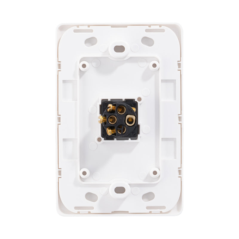 DETA Matte White S-Line Single Vertical Wall Switch