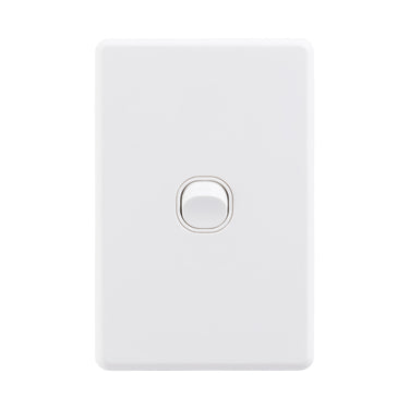 DETA Matte White S-Line Single Vertical Wall Switch