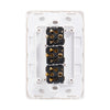 DETA Matte White S-Line Triple Vertical Wall Switch