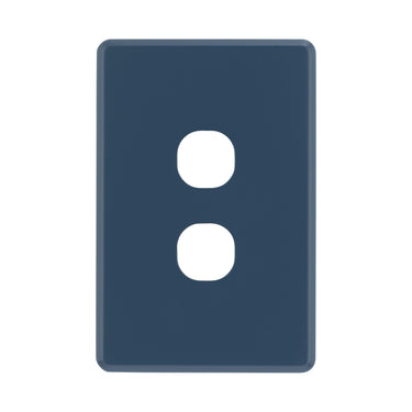 DETA Midnight Navy S-Line 2 Gang Switch Cover Plate