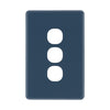 DETA Midnight Navy S-Line 3 Gang Switch Cover Plate